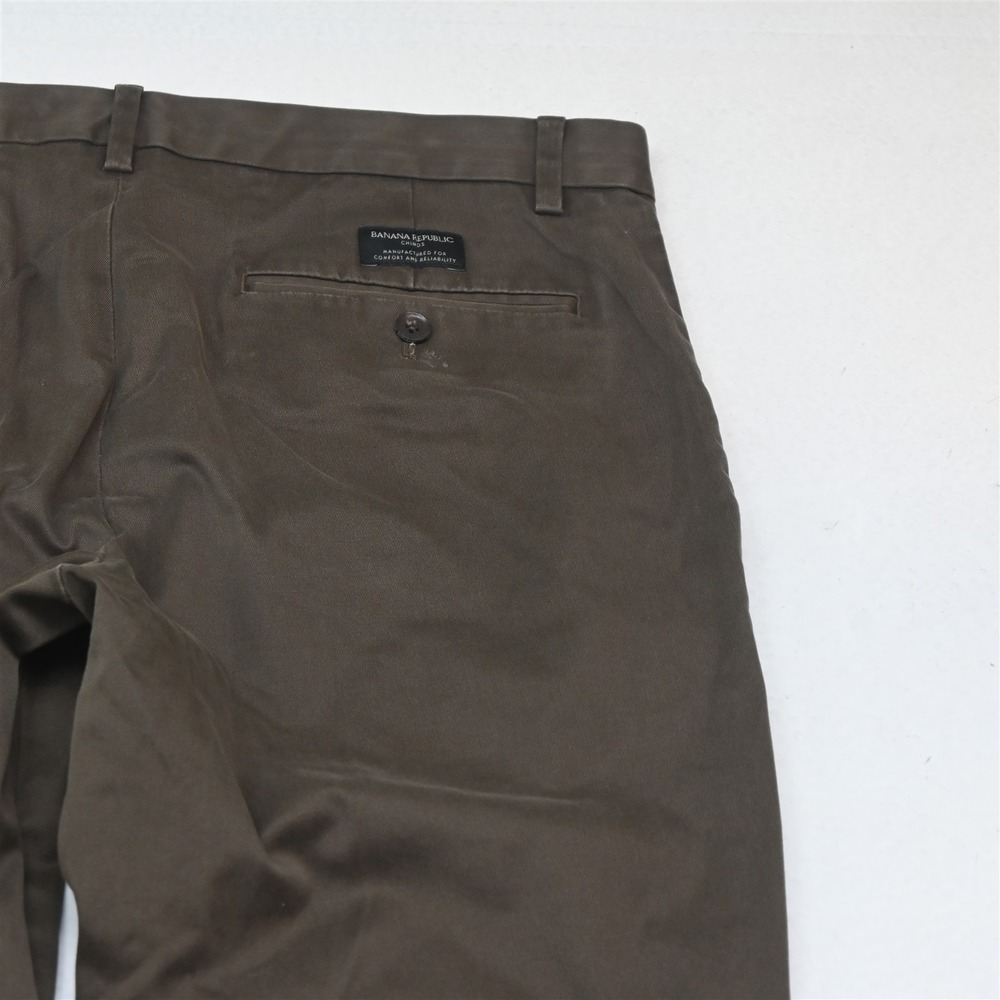 Banana Republic 33x34 Brown Aiden Rapid Movement Slim Chino Mens Pants - Picture 8 of 9